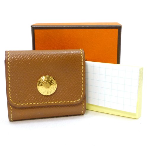 HERMES ブラックレザー 　ポストイットケース HERMES ブラックレザー ポストイットケース新着