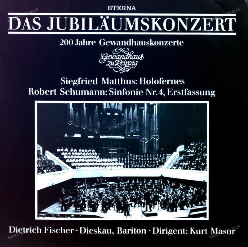 Matthus, Schumann, Fischer-Dieskau, Masur - Das JubilÃ¤Umskonzert Lp (Vg/Vg) .