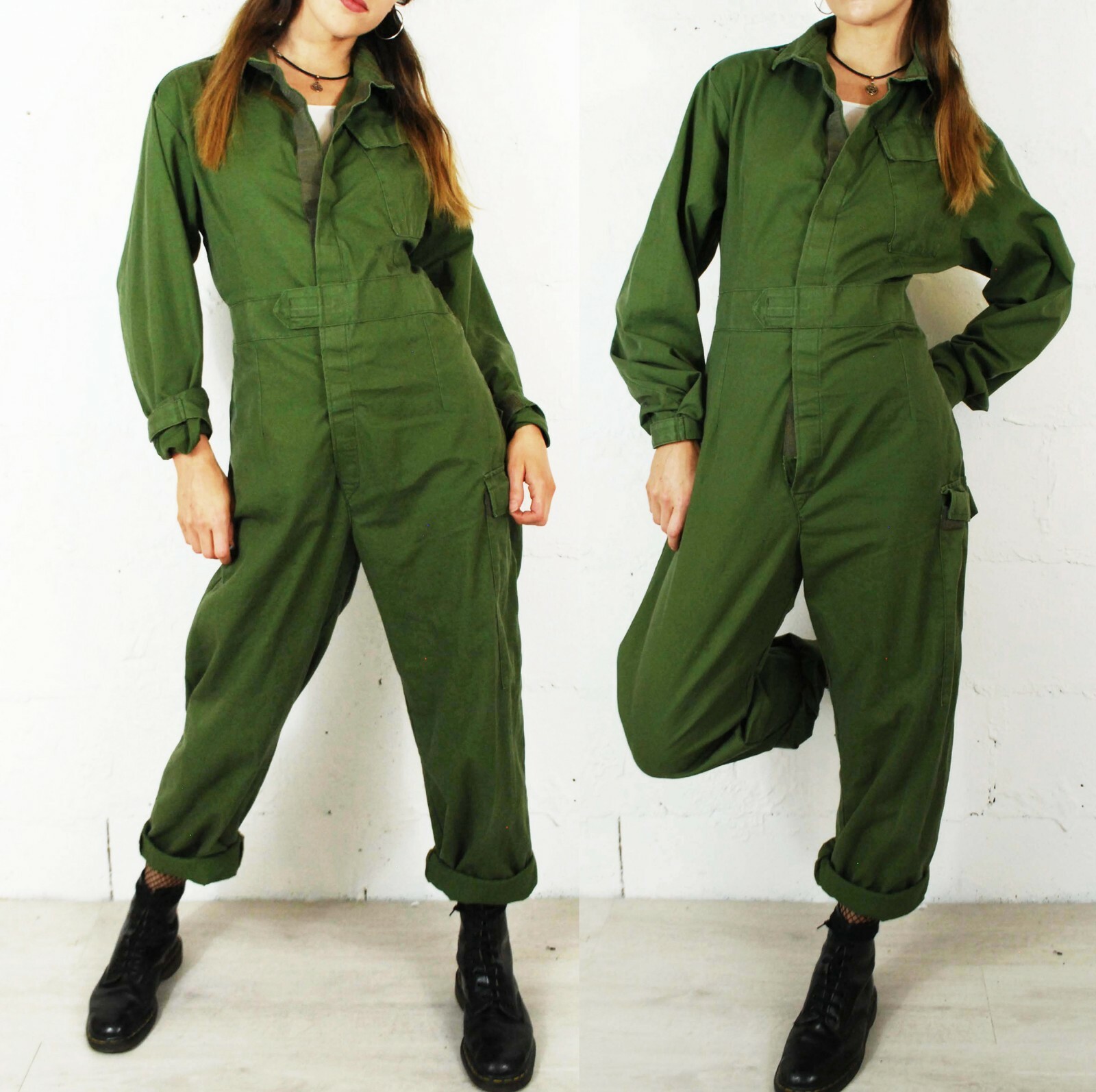 【値下げ】VINTAGE British Army Overall Green Unisex Vintage British Army Workwear Overalls Jumpsuit