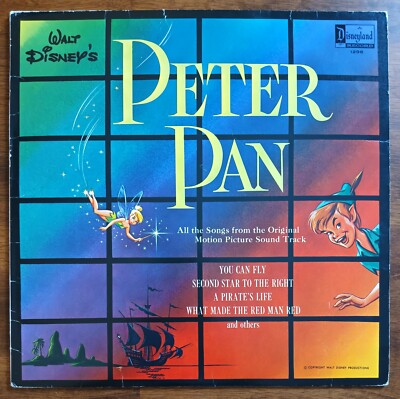 Walt Disney's Peter Pan Vintage Vinyl LP Record Album From 1963 A Pirate's Life