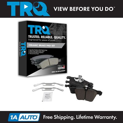 TRQ Front Ceramic Disc Brake Pad Set for Jaguar S-Type XF XJ