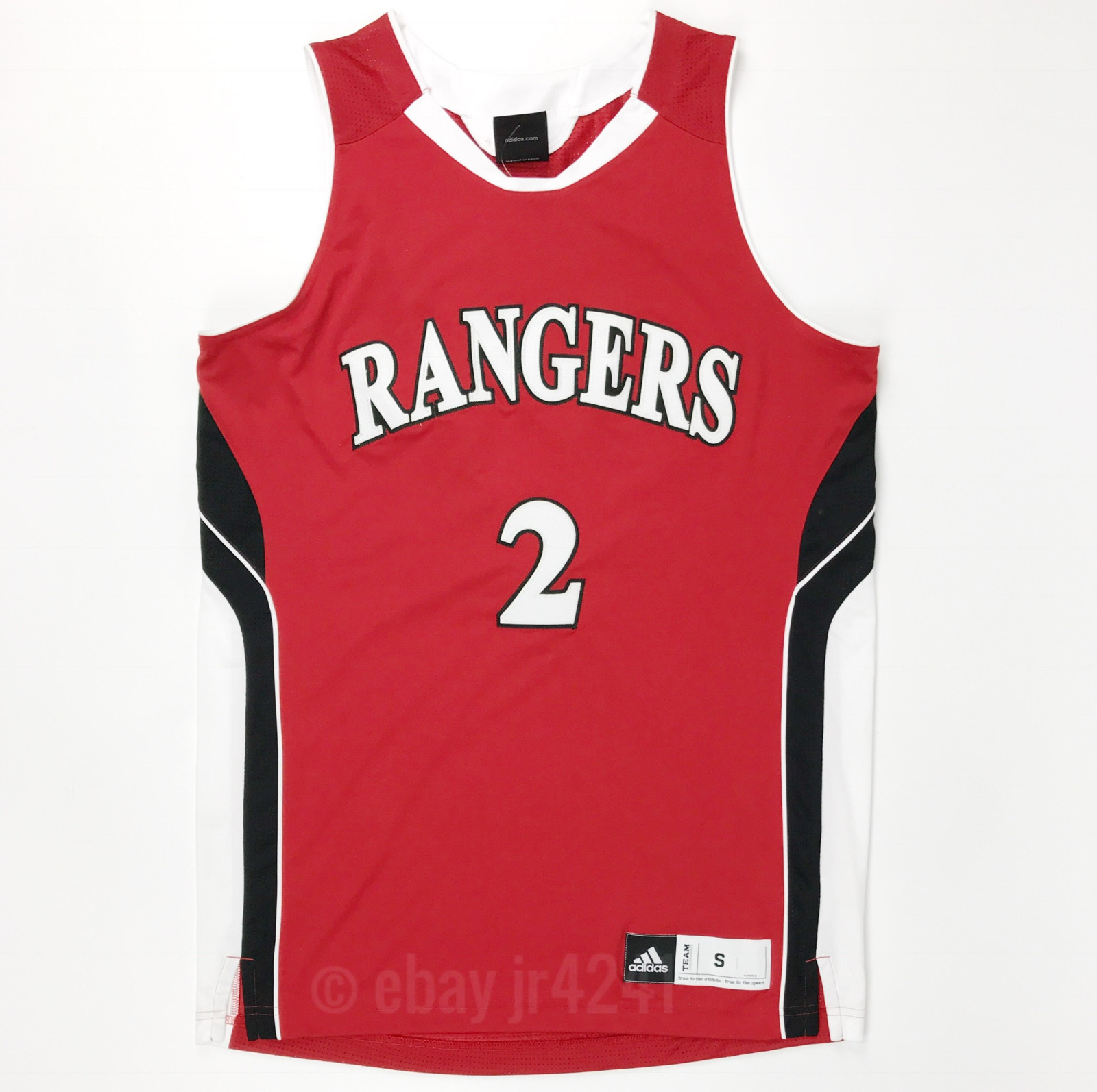 red and blue basketball jersey