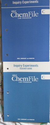 Holt ChemFile C Chemistry Lab Program Inquiry Experiments + Teacher's Guide