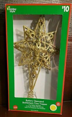 Holiday Style Battery Operated Bethlehem Tree Topper, indoor use, light up
