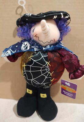 Emrad Creations Halloween Witch Plush Decoration Seasonal Sensations 8'' Vintage