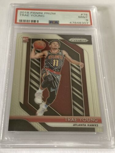 2018 Panini Prizm Rookie Card Trae Young PSA 9. rookie card picture