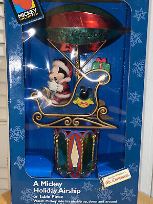 NEW Disney Unlimited Mr Christmas A Mickey Holiday Airship Tree Topper Table Top