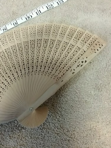 Vintage handheld bamboo fan