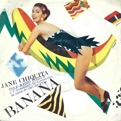 LP レコード   Banane lik 45 RPM Record Jane Chiquita - Banana (Instrumental Version