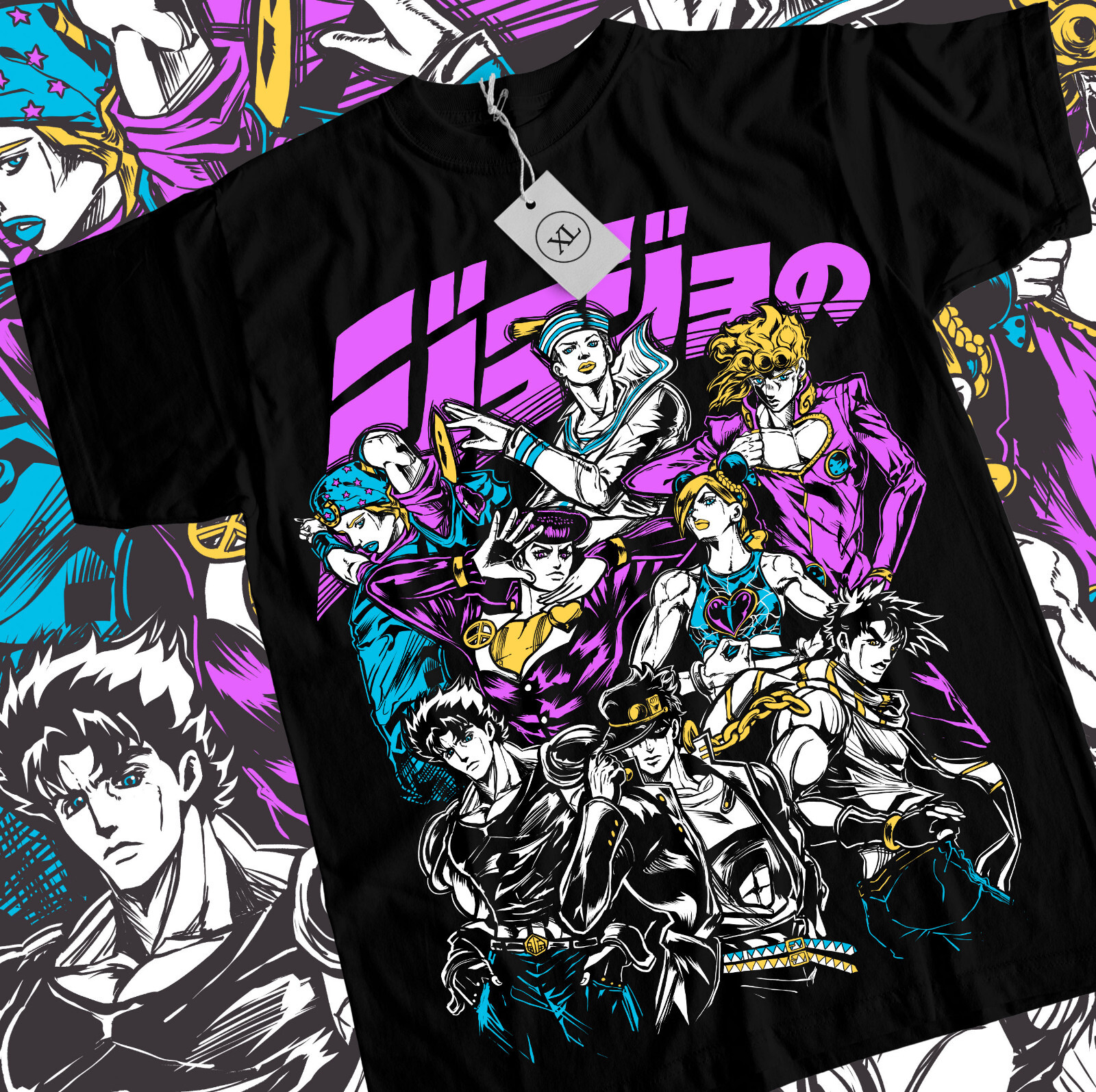 Jojo's Bizarre Adventure T-shirt Anime Manga Graphic Design