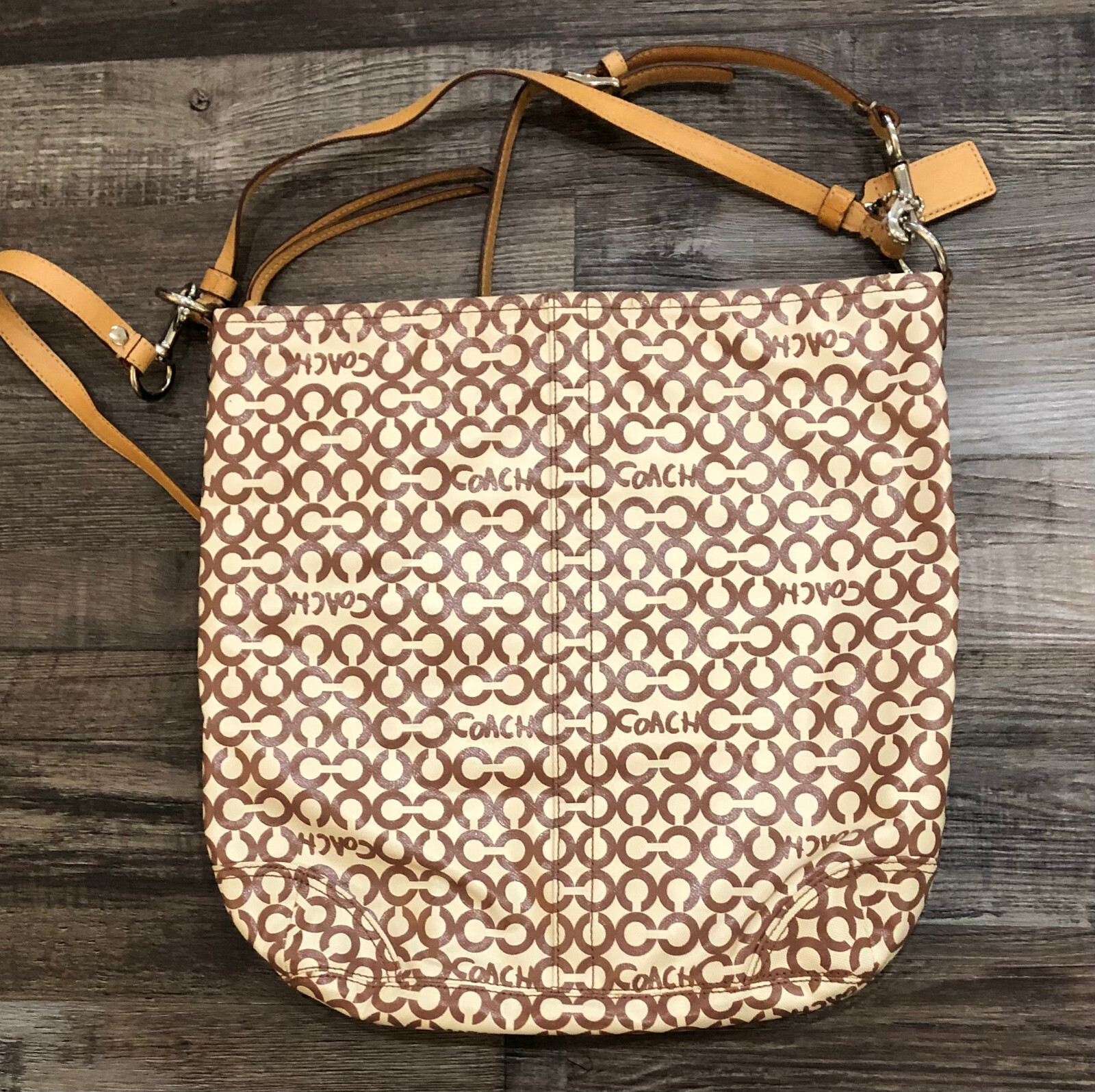 Coach Signature Coated Coated Canvis Bag Purse Model