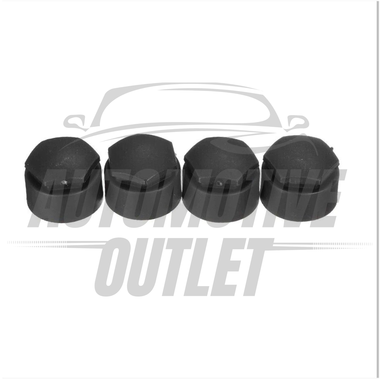 UNIVERSAL SET FOR MERCEDES-BENZ 20x17mm MATT BLACK WHEEL NUT COVERS LOCKING 3
