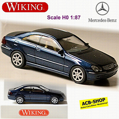 Mercedes Benz CLK Coupe 2002-05 C209 Iolithblau Metallic 1:87 Wiking 221 06