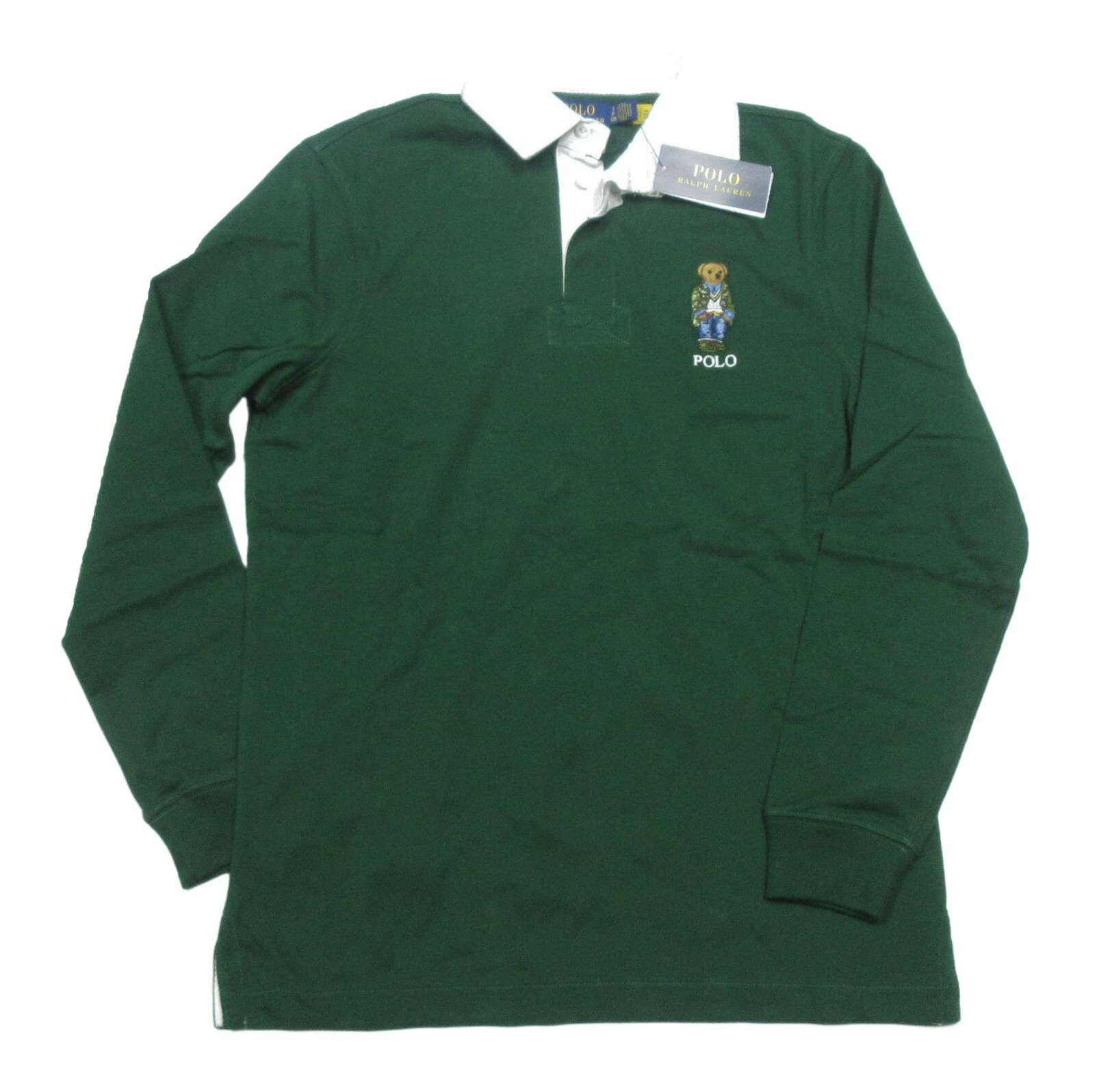 Polo Ralph Lauren Men's Green Solid Classic Fit Rugby Polo Polo Ralph Lauren Men's Green Solid Classic Fit Rugby Polo