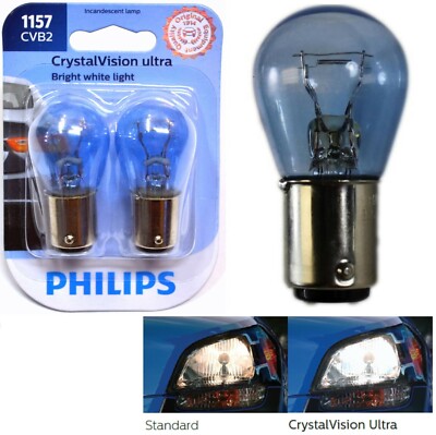 Philips Crystal Vision Ultra Light 1157 27/8W Two Bulb Front Turn Signal OE Fit