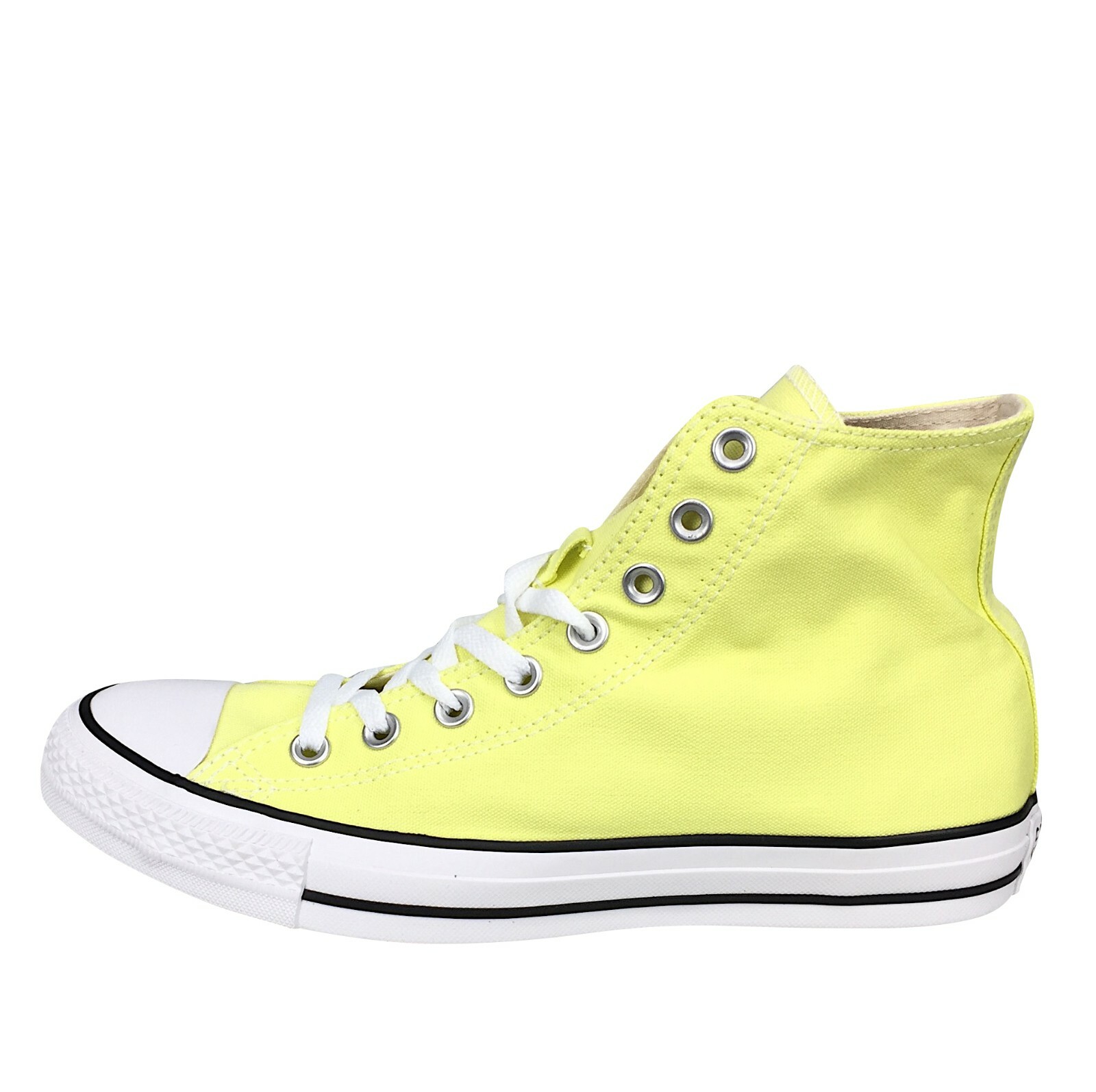 pale yellow high top converse