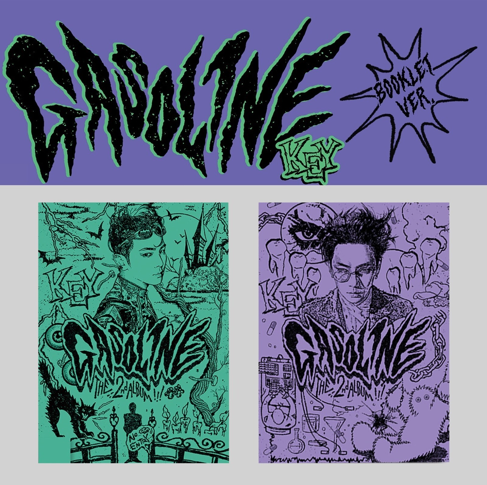 KEY SHINee 2nd Album [Gasoline] Booklet Random Ver CD+P.Book