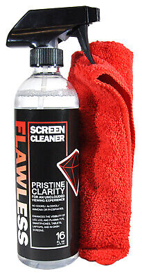 Flawless  Screen Cleaner for LED LCD Phone Tablet TV Monitor 16 oz w/ Microfiber
