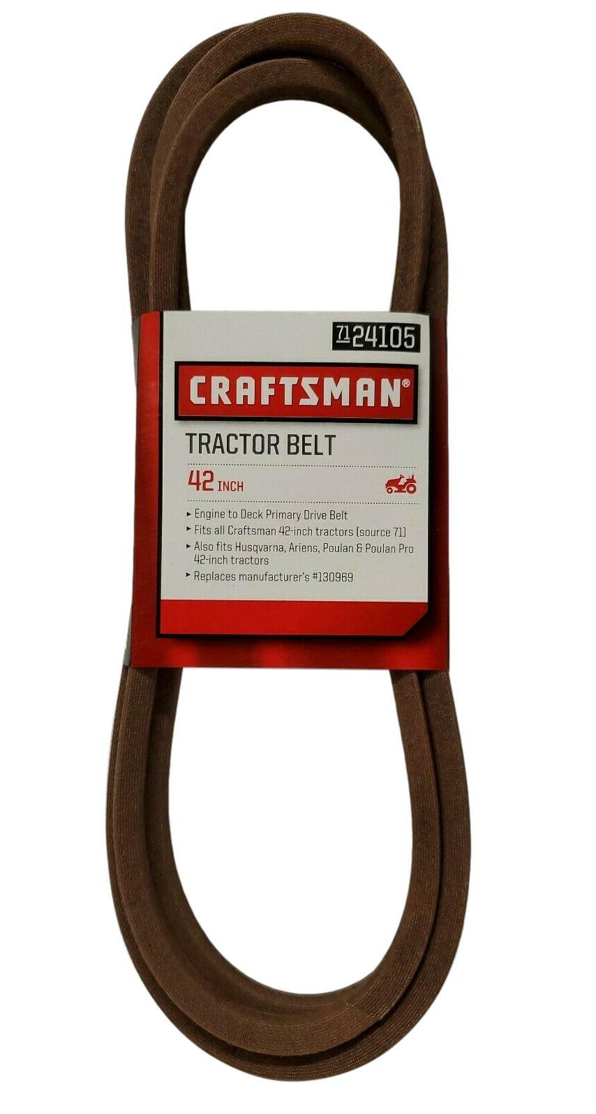 Craftsman OEM Lawnmower Engine Deck Primary Belt 130969, 24105 Verde