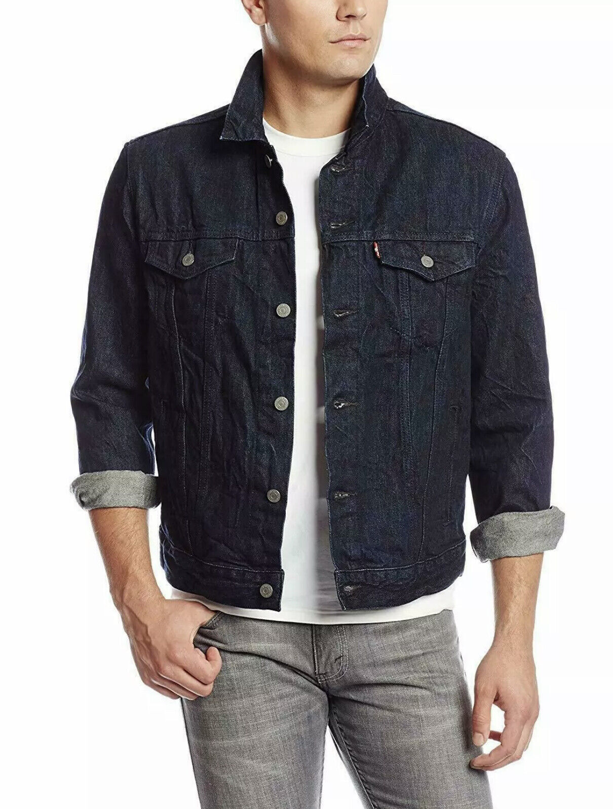 

Мужская джинсовая куртка Levis Trucker из хлопка Midnight Blue 0039, 0039 dark blue, Levi's Trucker