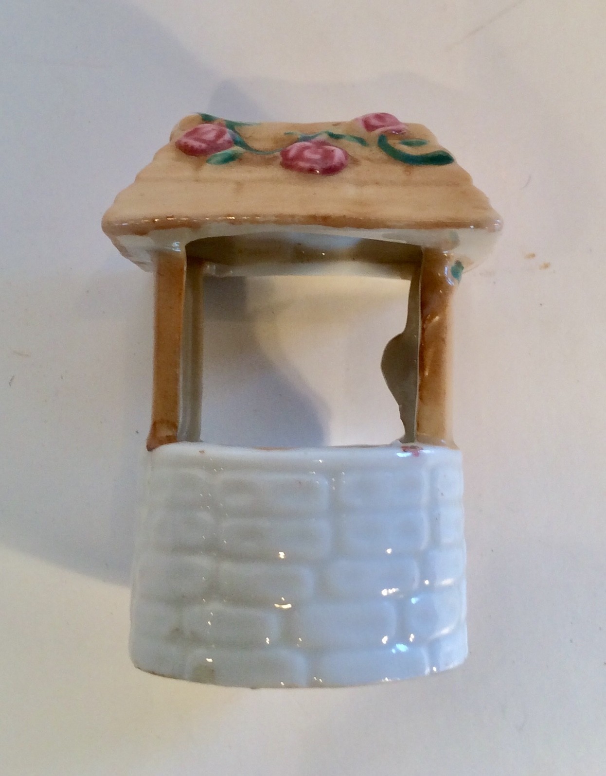 Antique Hand Painted Japan Wishing Well A Nat.Sup.Co.Original