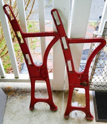 ? (2) OLD YANKEE STADIUM CAST IRON SEAT STANCHIONS Mantle Ruth Yankees Jeter ?