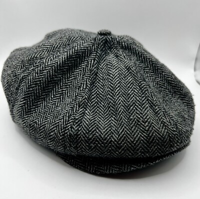 Brixton Men's Brood Wool Newsboy Snap Hat Beret Peaky Blinders Size Medium 7 1/4