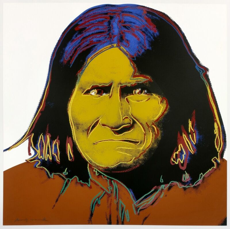 Andy Warhol Ii.384: Geronimo 1986| Hand Signed Screen Print | Cowboys & Indians
