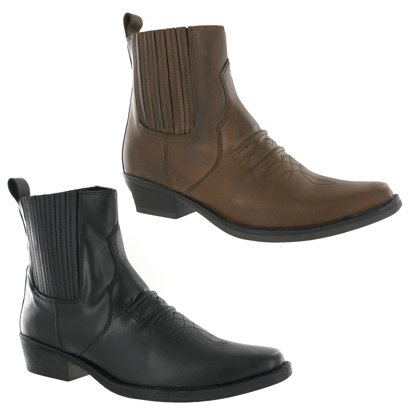 mens leather ankle boots uk