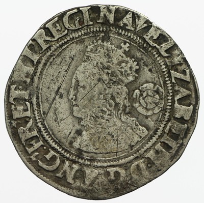Elizabeth i Hammered Silver Sixpence 156Z/1  mm Pheon  S2561