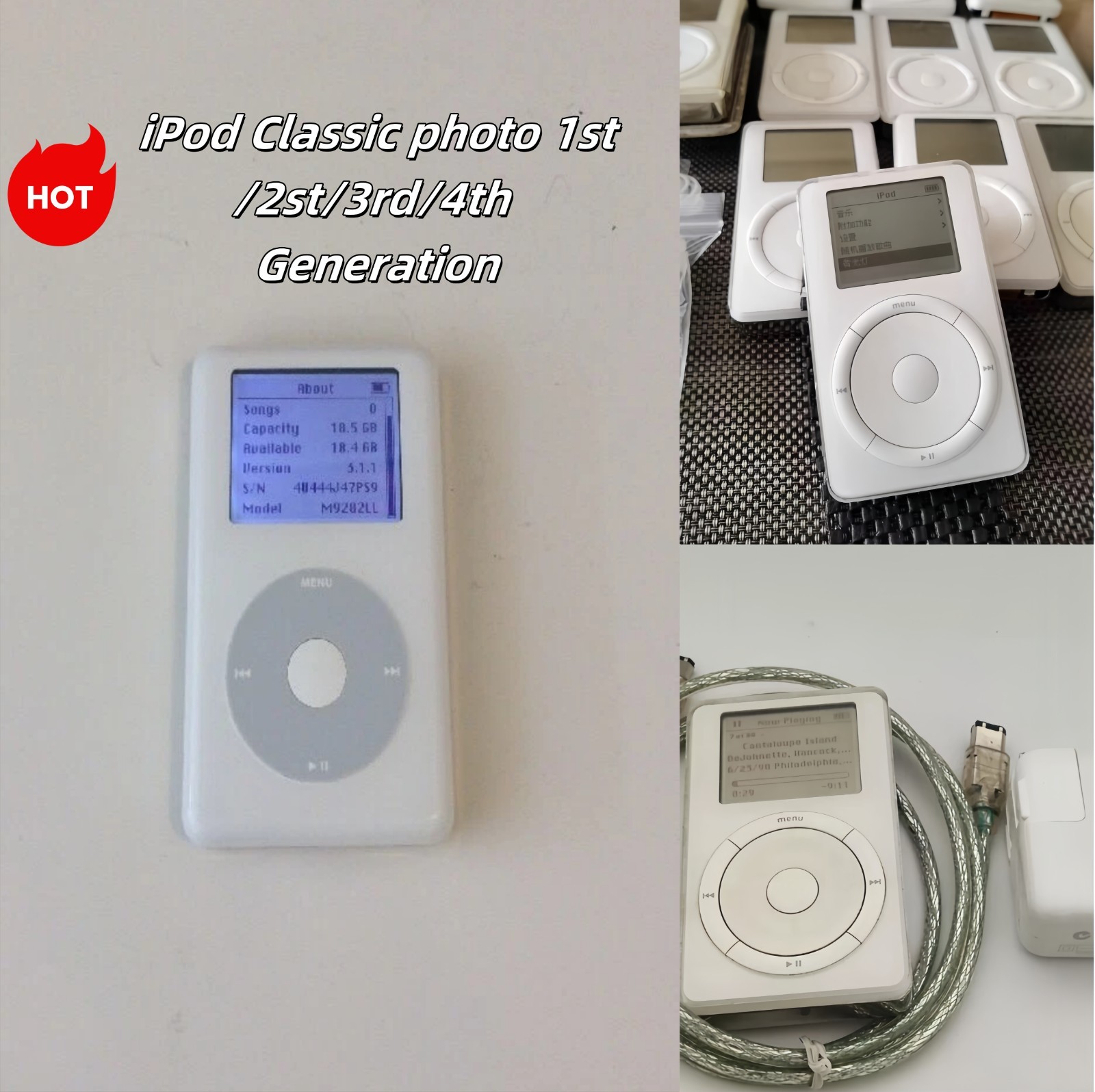 動作品　iPod Classic　60GB A1099　カラー液晶　白と金属 動作品 iPod Classic 60GB A1099 カラー液晶 白と金属 - メルカリ