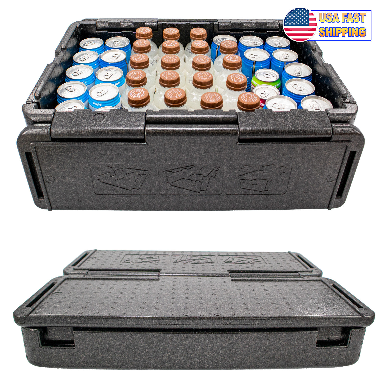 Cooling Chilling Collapsible Cooler Chest Box Insulate Cooling Chilling Collapsible Cooler Chest Box Insulate