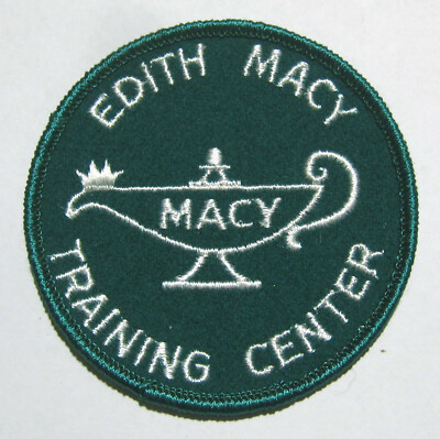 Girl Scout EDITH MACY National CONFERENCE CENTER-GREEN FELT PATCH New York NEW