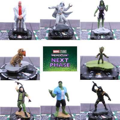 CUR Next Phase HeroClix SET Kingpin She-Hulk Moon Knight Ronin Baby Groot arrow
