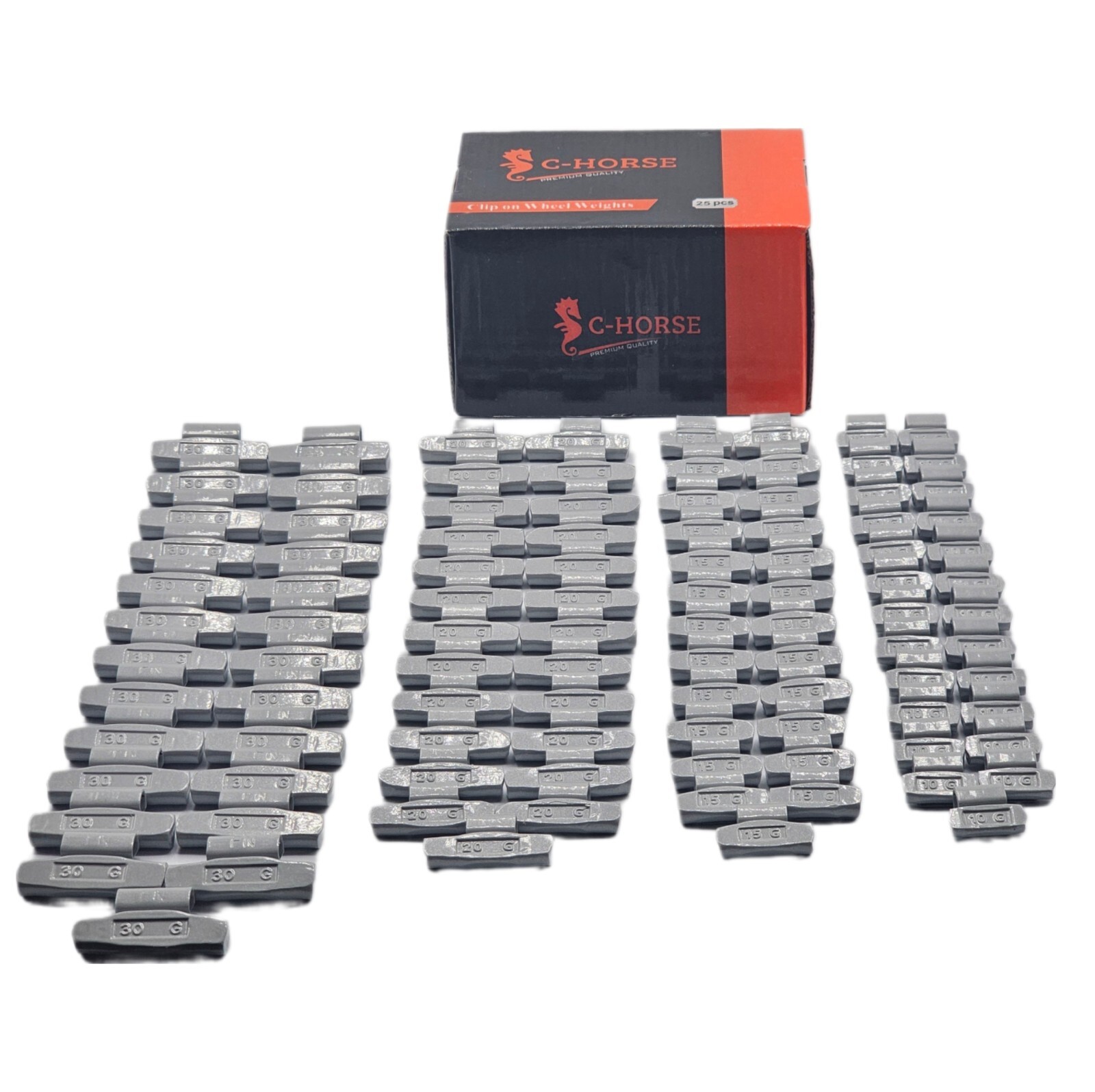 100 Pcs ASSORTMENT CLIP-ON WHEEL WEIGHT BALANCE FN STYLE 0.25 0.50 0.75 1.00 oz