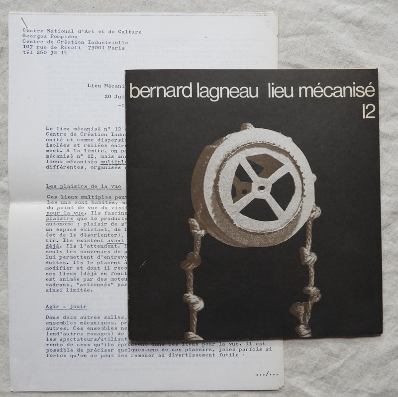 Bernard Lagneau, Lieu MÃ©CanisÃ© 12 (Exposition Pompidou 1975) Document