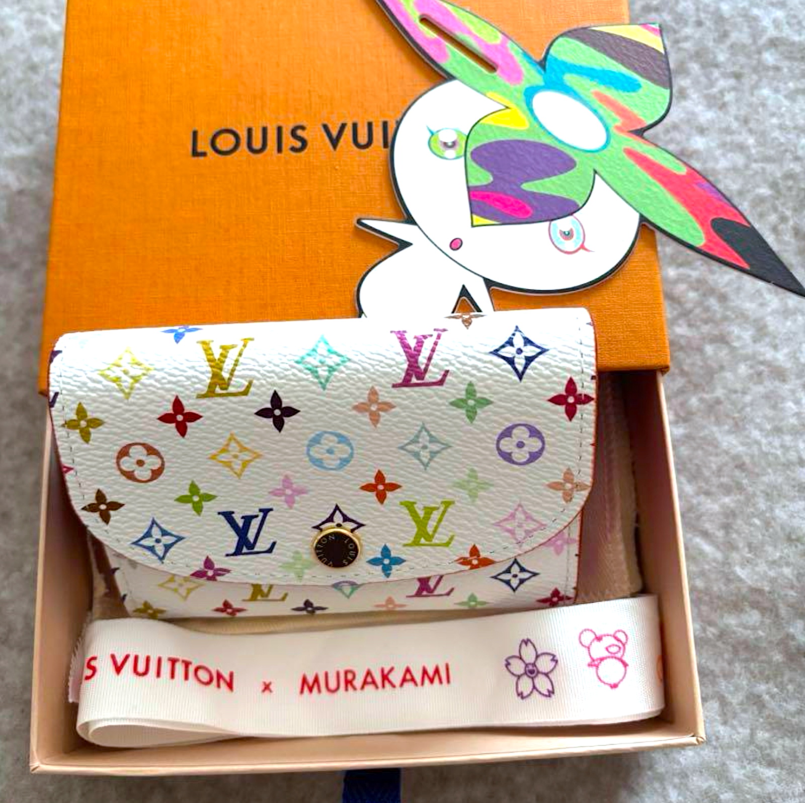 LOUIS VUITTON Takashi Murakami Wallet Portemonnaie Rosalie