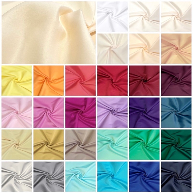 Duchess Satin Stoffe Festliche Kleidung Vorhang Deko Tischdecke Matt GlÃ¤Nzend