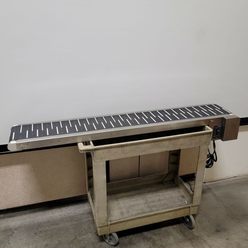Stainless Conveyor Belt W/Oubang Speed Controller And Motor 7.5"W x 58"L 120VAC