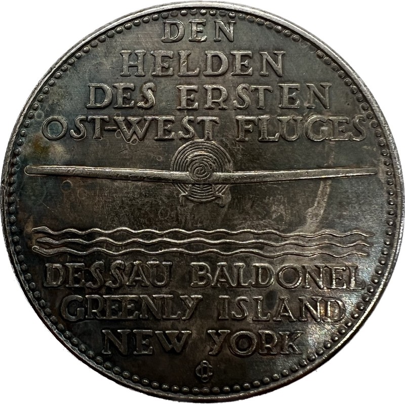 Historische Luftfahrtmedaille â Pionierflug Ã¼Ber Den Atlantik 1928â NachprÃ¤Gung