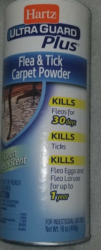 3 New Hartz Ultra Guard Plus Flea & Tick Carpet Powder Fresh Scent 16 oz Each
