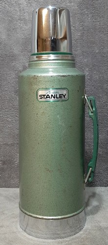 Green Stanley Thermos Vintage 1956 Super Vac A945 Mid-Century