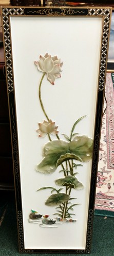 Chinese white Lacquer Mother of Pearl Inlay wall panels