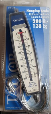 Taylor 280 lbs Industrial Hanging Scale 3328 Heavy Duty Multi Purpose NEW