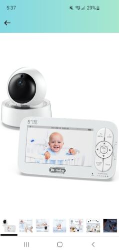 Dr.Meter Baby Monitor 5" 720P Large HD Display with 1 Camera
