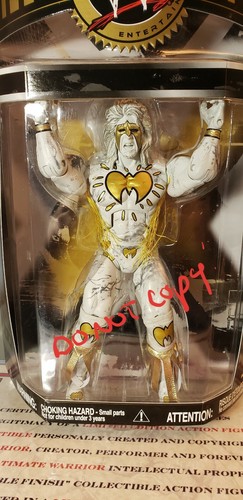 WWF WWE Ultimate Warrior Jakks Pacific 1/20 Marble Figure with COA