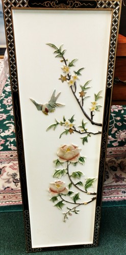 Chinese white Lacquer Mother of Pearl Inlay wall panels