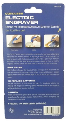 Dynaforge Cordless Electric Engraver for Metal, Plastic, Glass, Wood, Leather