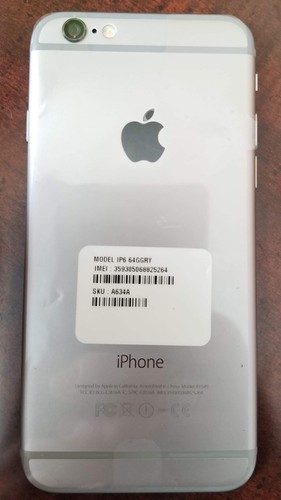 NICE Apple iPhone 6 - 64GB - Space Gray (ATT Unlocked) A1549
