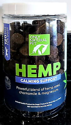 Only Natural Pet HEMP CALMING SUPPORT SOFT DOG CHEWS SEALED 